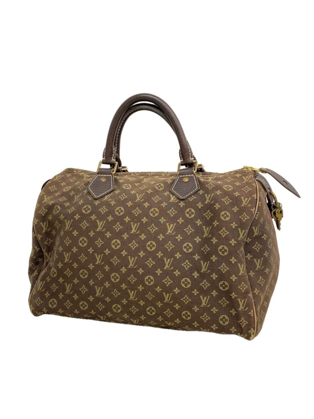 Louis Vuitton Handbag Monogram Mini Lin Speedy 30 Ebene